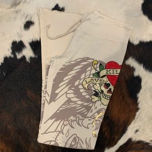 Ed Hardy flare sweatpants